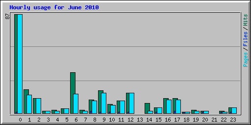 Hourly usage for June 2010