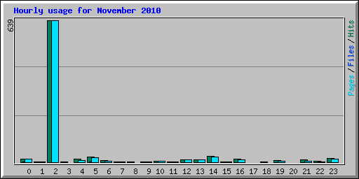 Hourly usage for November 2010