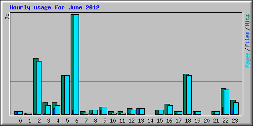 Hourly usage for June 2012