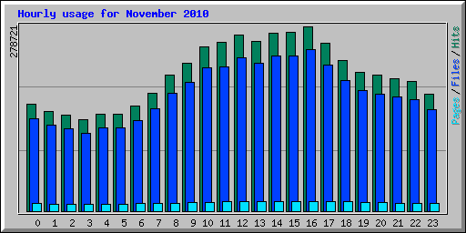 Hourly usage for November 2010