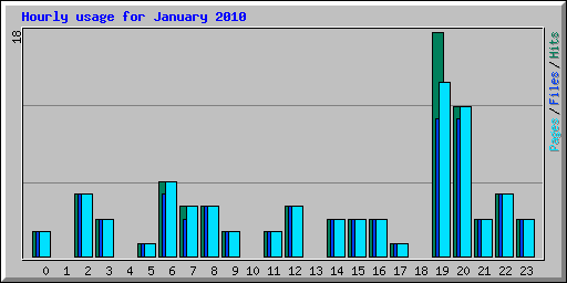 Hourly usage for January 2010